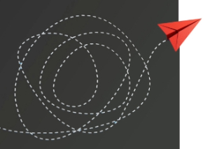 paper airplane flying