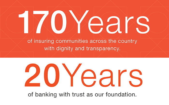 170 Years of insuring communities across the country with dignity and transparency.