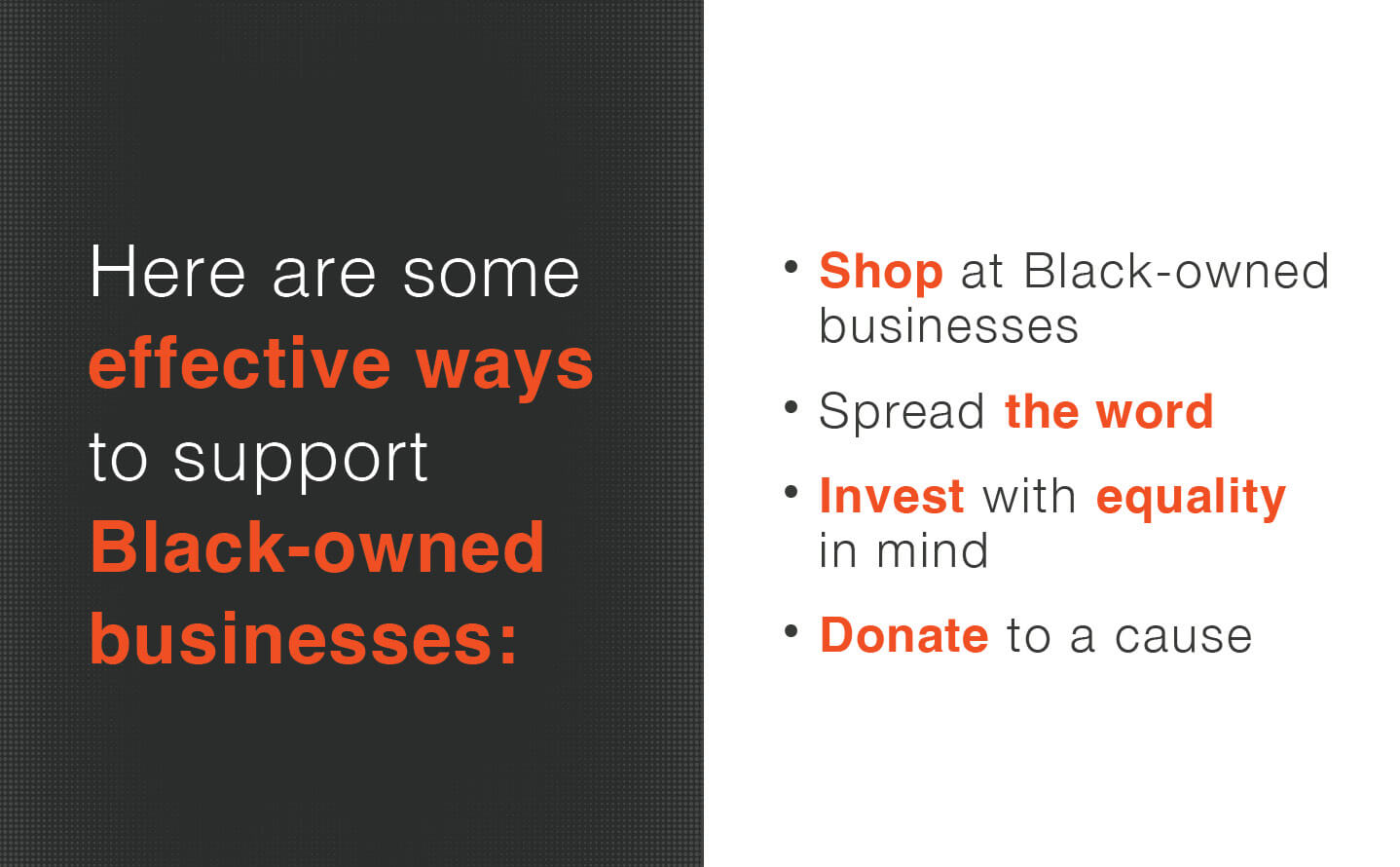 Supporting black-owned businesses